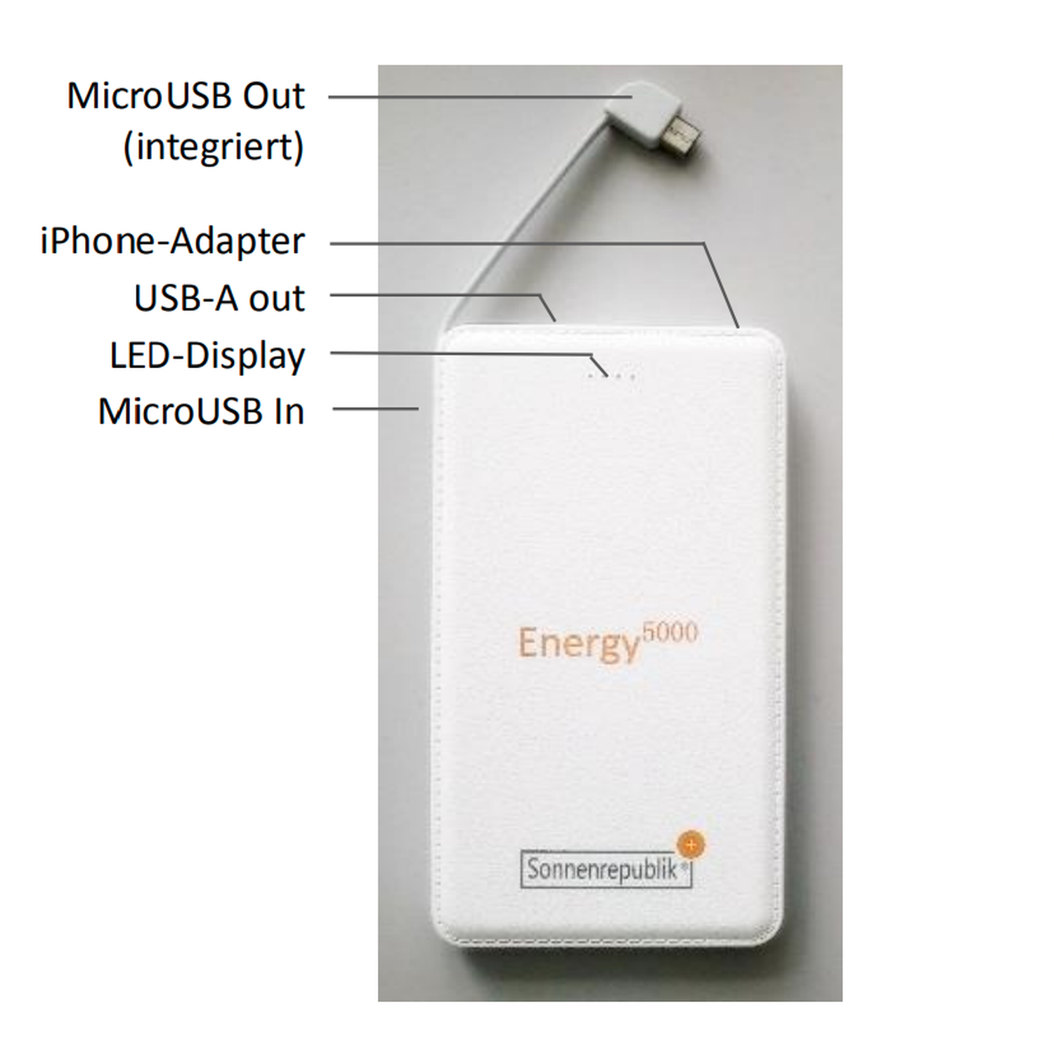 USB-Powerbank Energy5000 – Bild 2