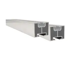 2 Querschienen Alu-Montageprofil für KH M8/M10 für 2 Kleinmodule 240Wp quer / 297 x 4 x 4cm + Schrauben + Modulklemmen